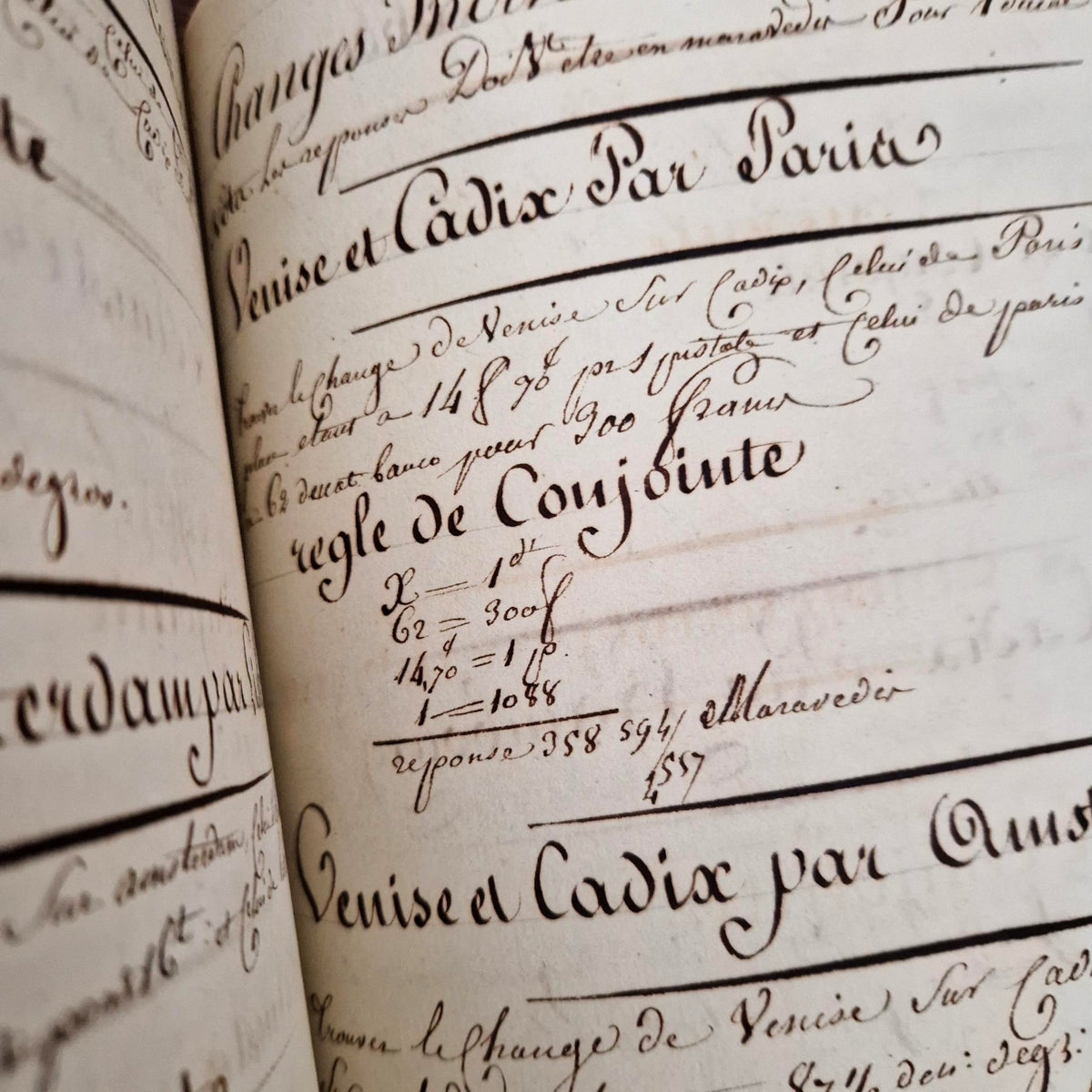 Cours de commerce manuscrit - An XIII (1805) - 350 pages