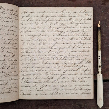 Journal manuscrit de voyage en Italie - Émilie - 1863