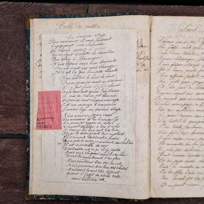 Recueil manuscrit de chansons et poésies - XIXe siècle - 184p