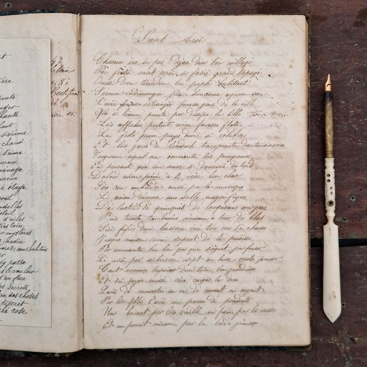 Recueil manuscrit de chansons et poésies - XIXe siècle - 184p