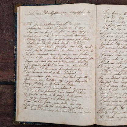 Recueil manuscrit de chansons et poésies - XIXe siècle - 184p