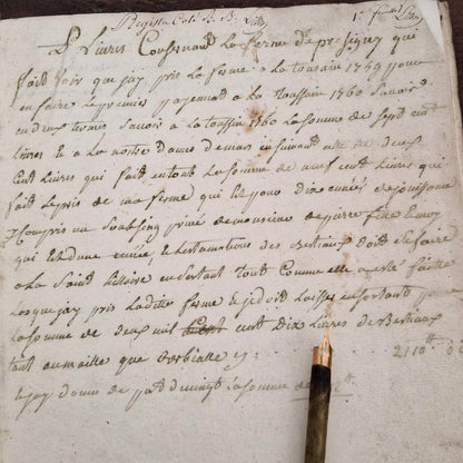 Ancien registre manuscrit -  Fin XVIIIe / Début XIXe