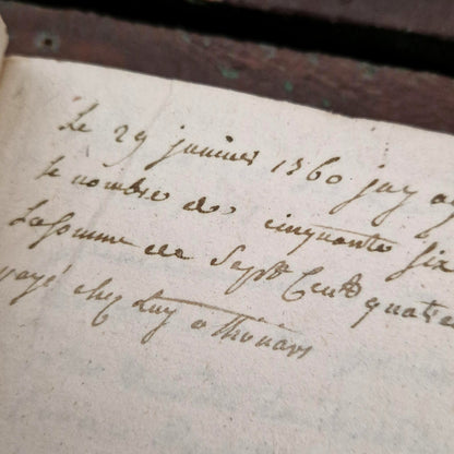 Ancien registre manuscrit -  Fin XVIIIe / Début XIXe