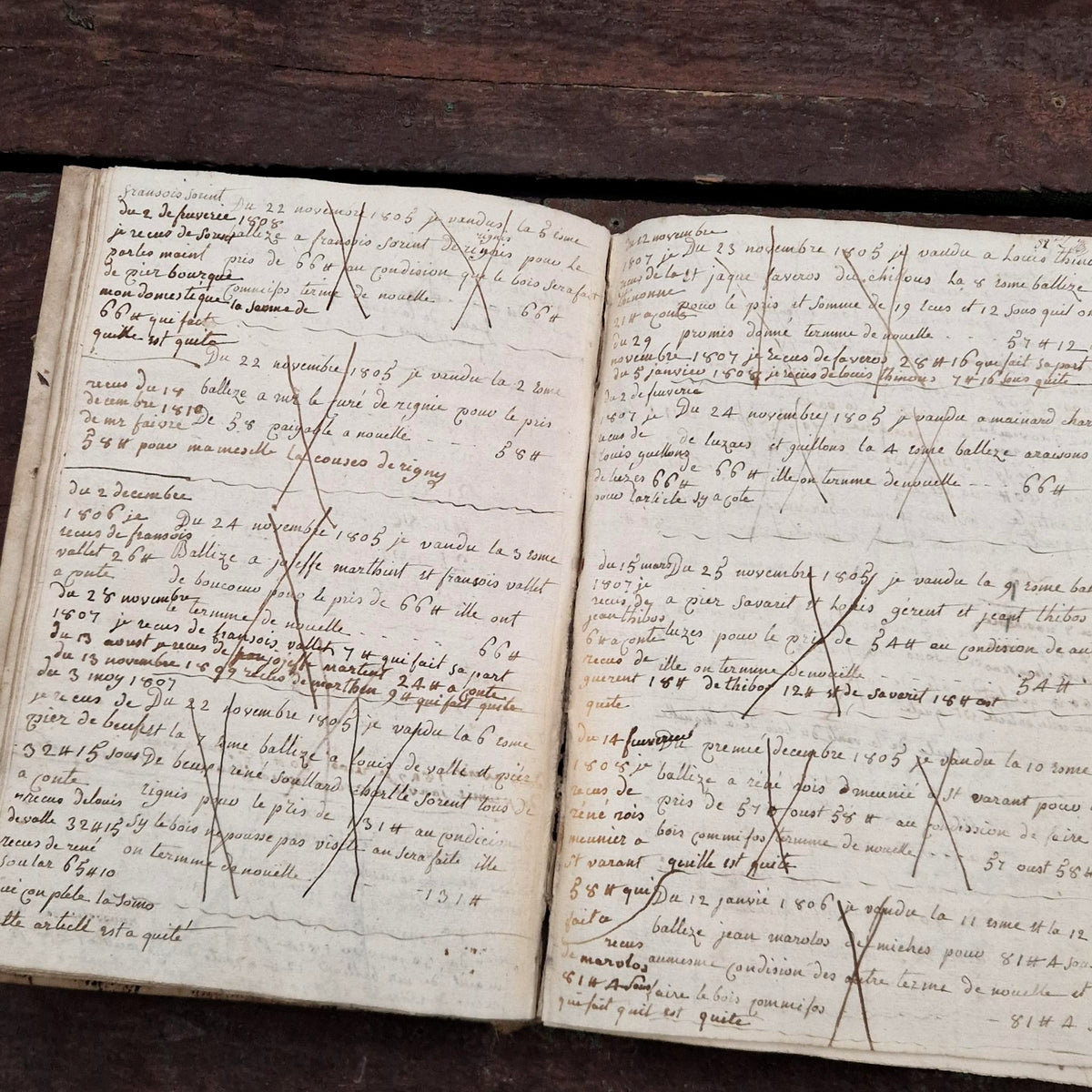 Ancien registre manuscrit -  Fin XVIIIe / Début XIXe