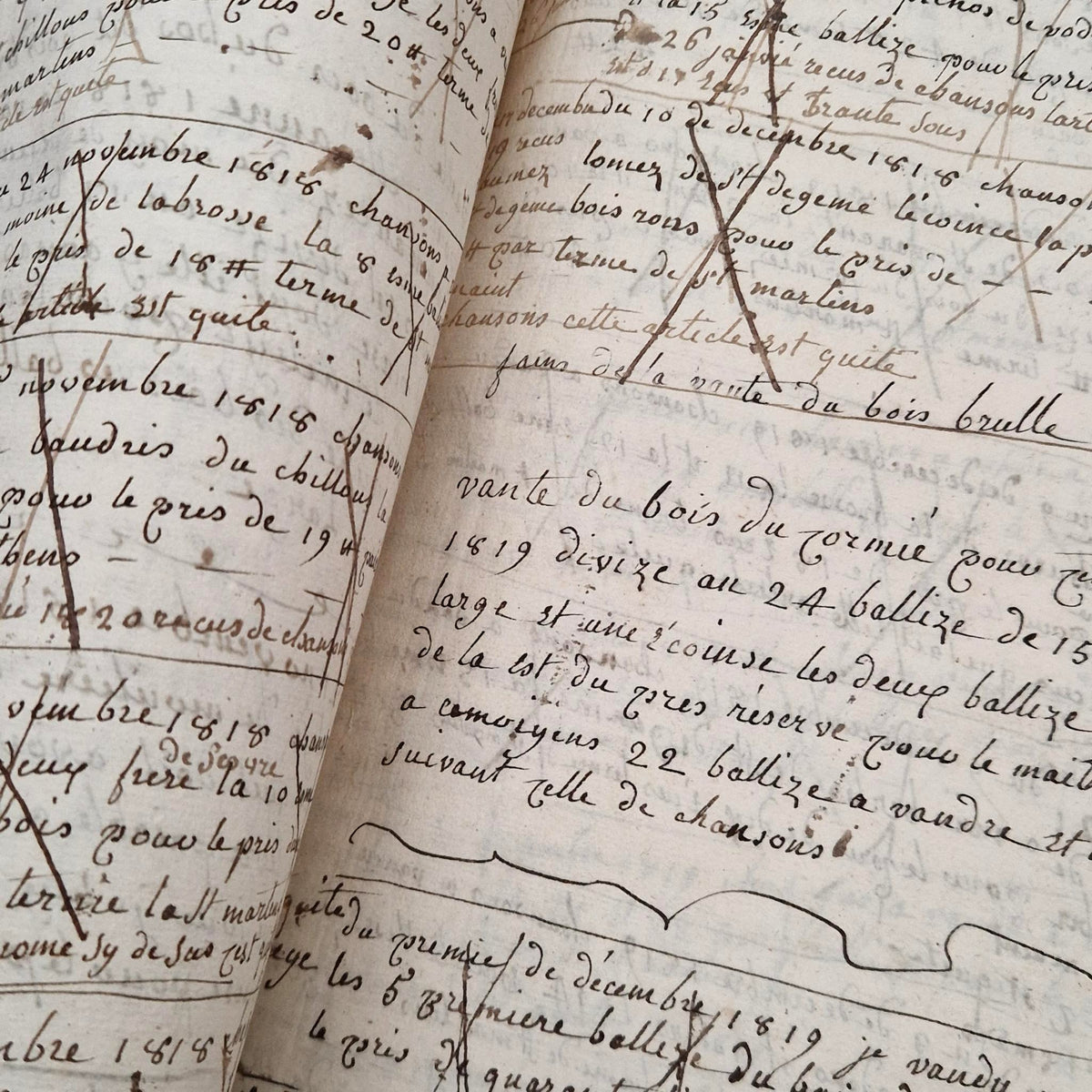 Ancien registre manuscrit -  Fin XVIIIe / Début XIXe