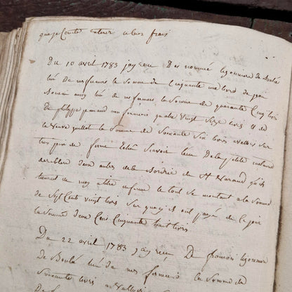 Ancien registre manuscrit -  Fin XVIIIe / Début XIXe