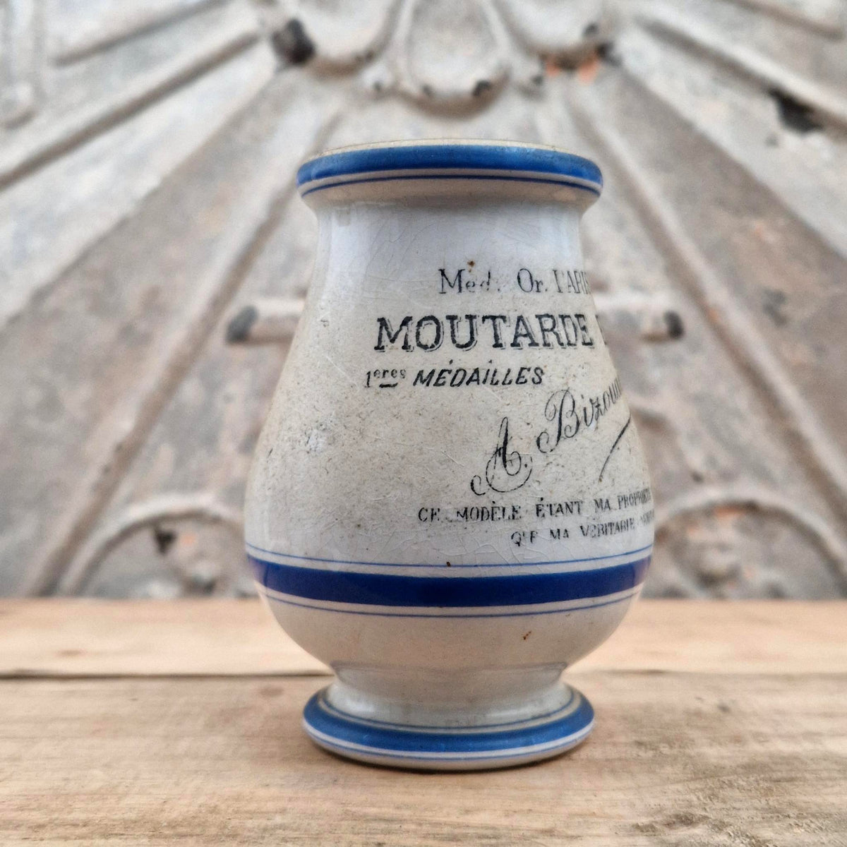 Ancien pot à moutarde « A. Bizouard » - Dijon - Fin XIXe