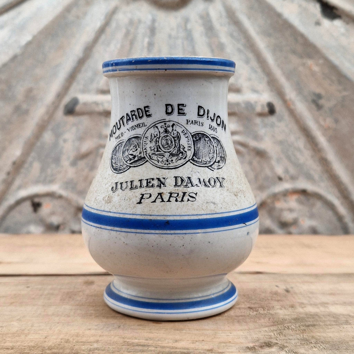 Antique "Julien Damoy" Dijon mustard jar - 19th century