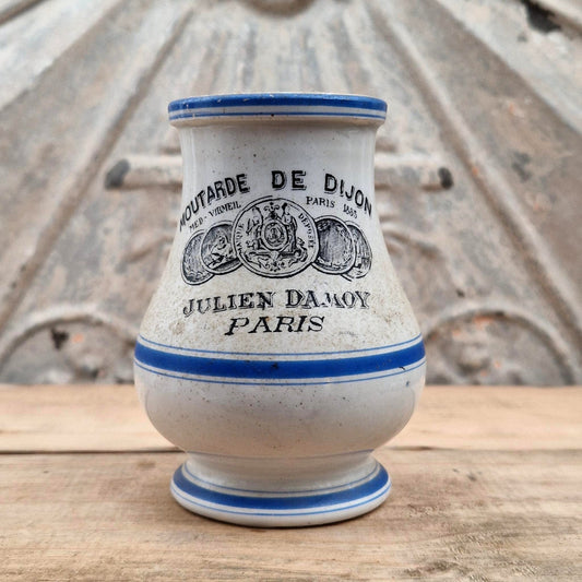 Ancien pot à moutarde de Dijon « Julien Damoy » - XIXe