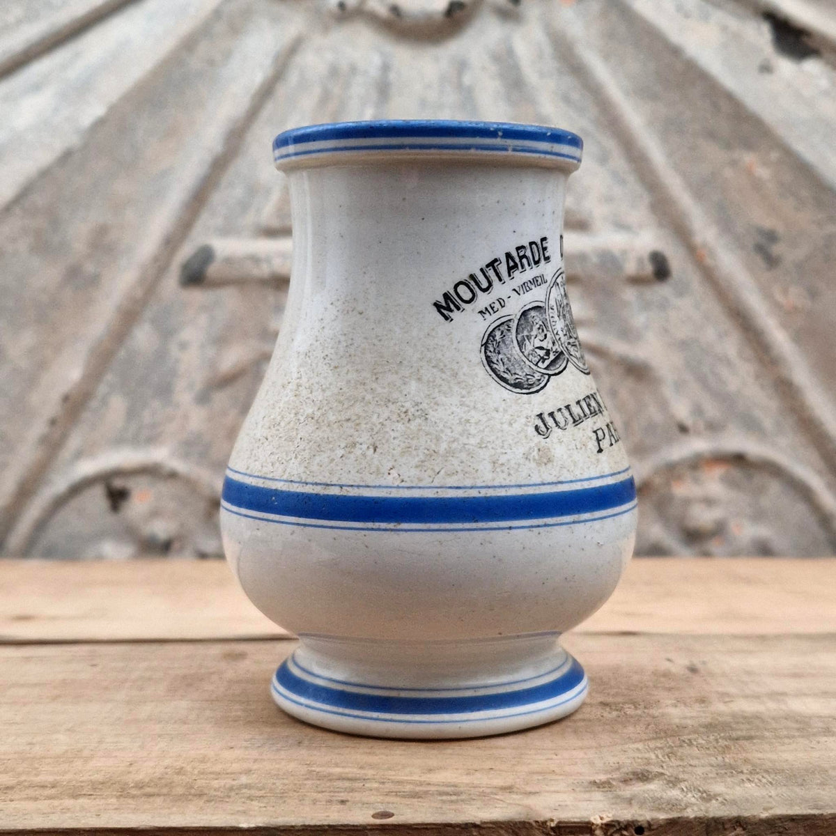 Antique "Julien Damoy" Dijon mustard jar - 19th century
