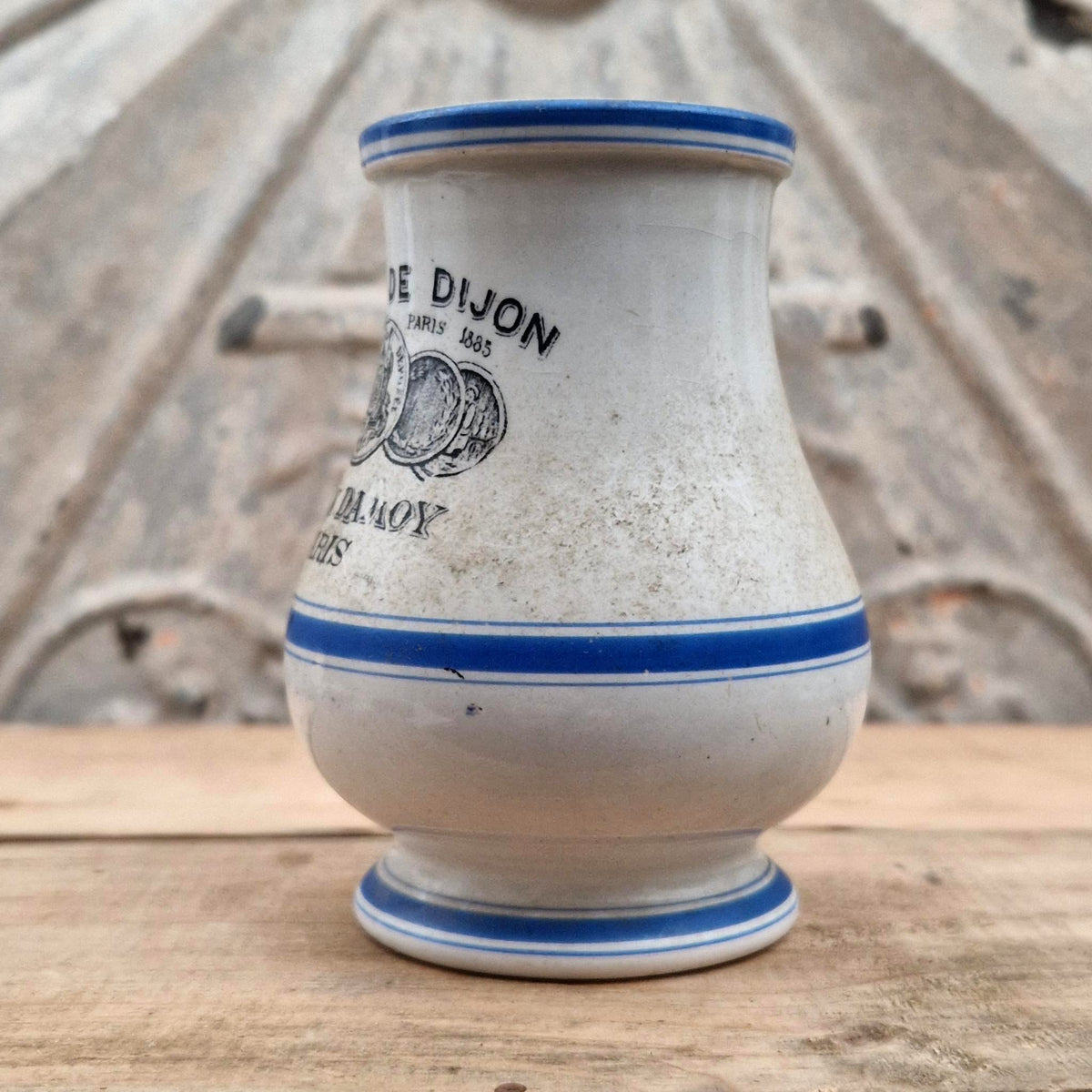 Antique "Julien Damoy" Dijon mustard jar - 19th century
