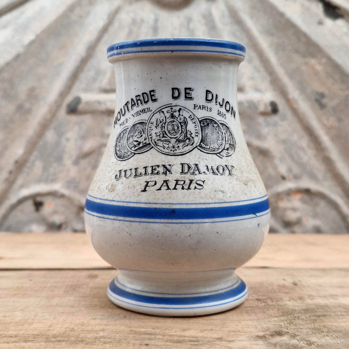Antique "Julien Damoy" Dijon mustard jar - 19th century