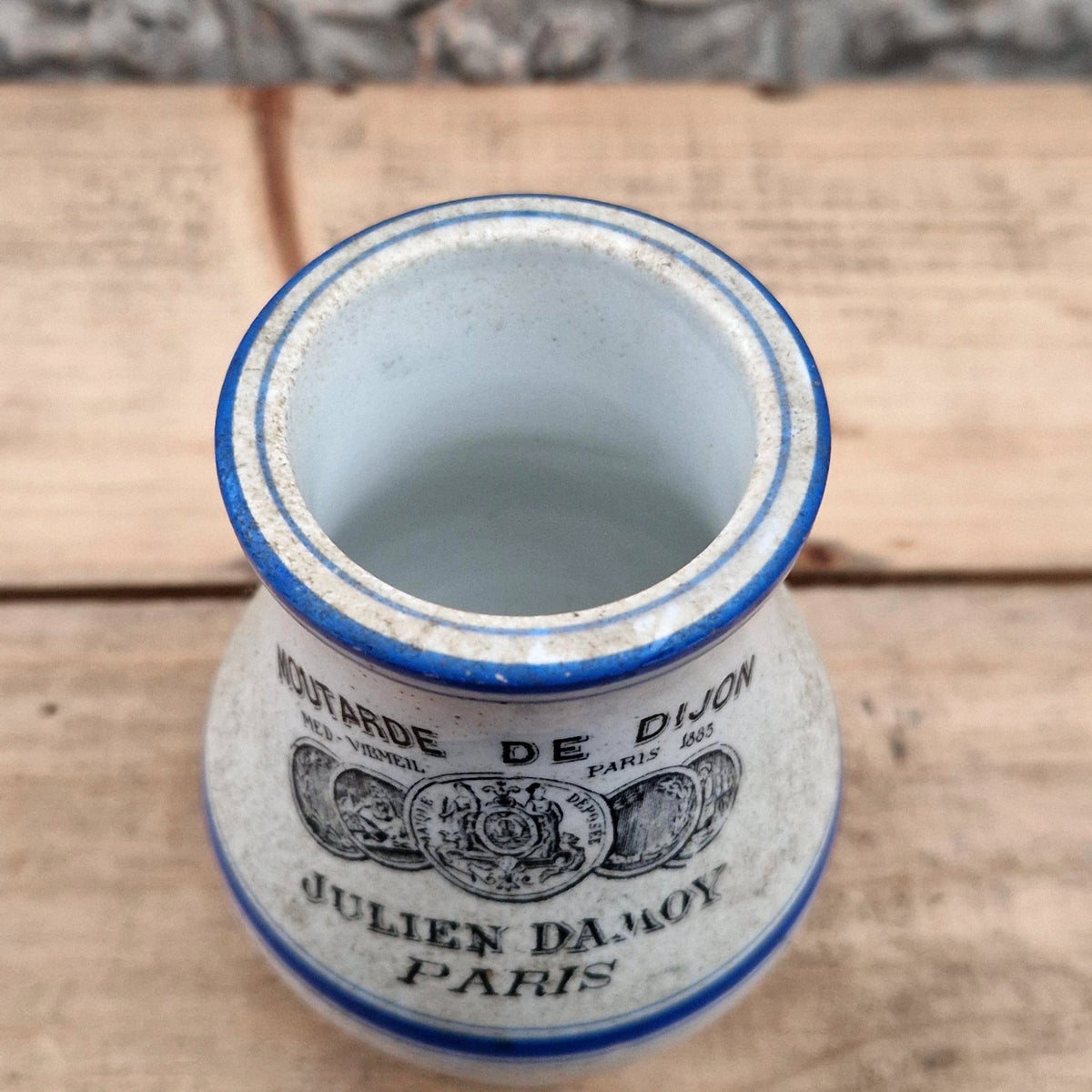 Antique "Julien Damoy" Dijon mustard jar - 19th century