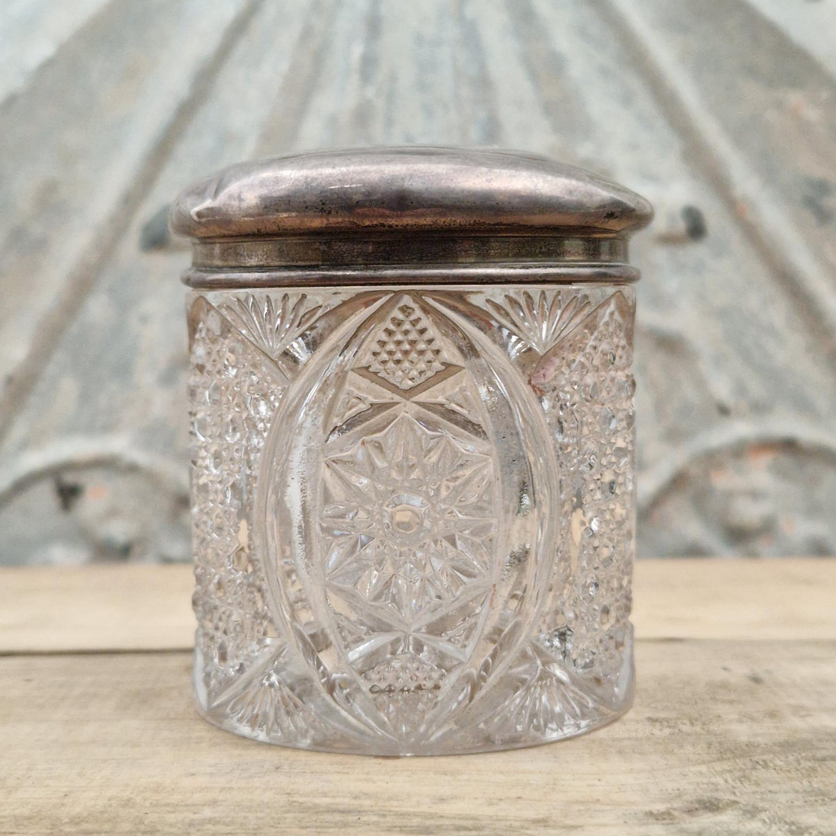 Antique glass and silver cosmetic bottle - Henry Matthews