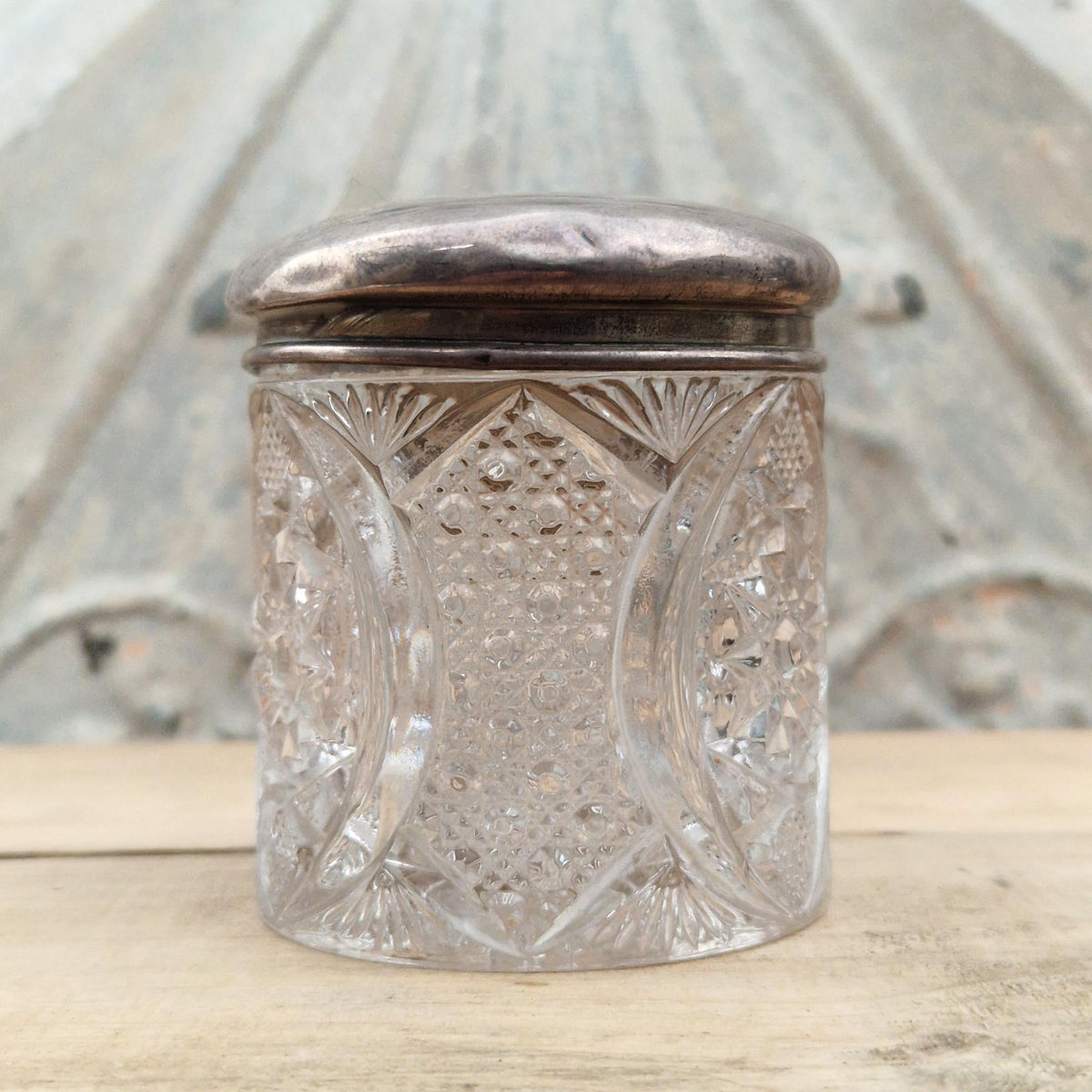 Antique glass and silver cosmetic bottle - Henry Matthews