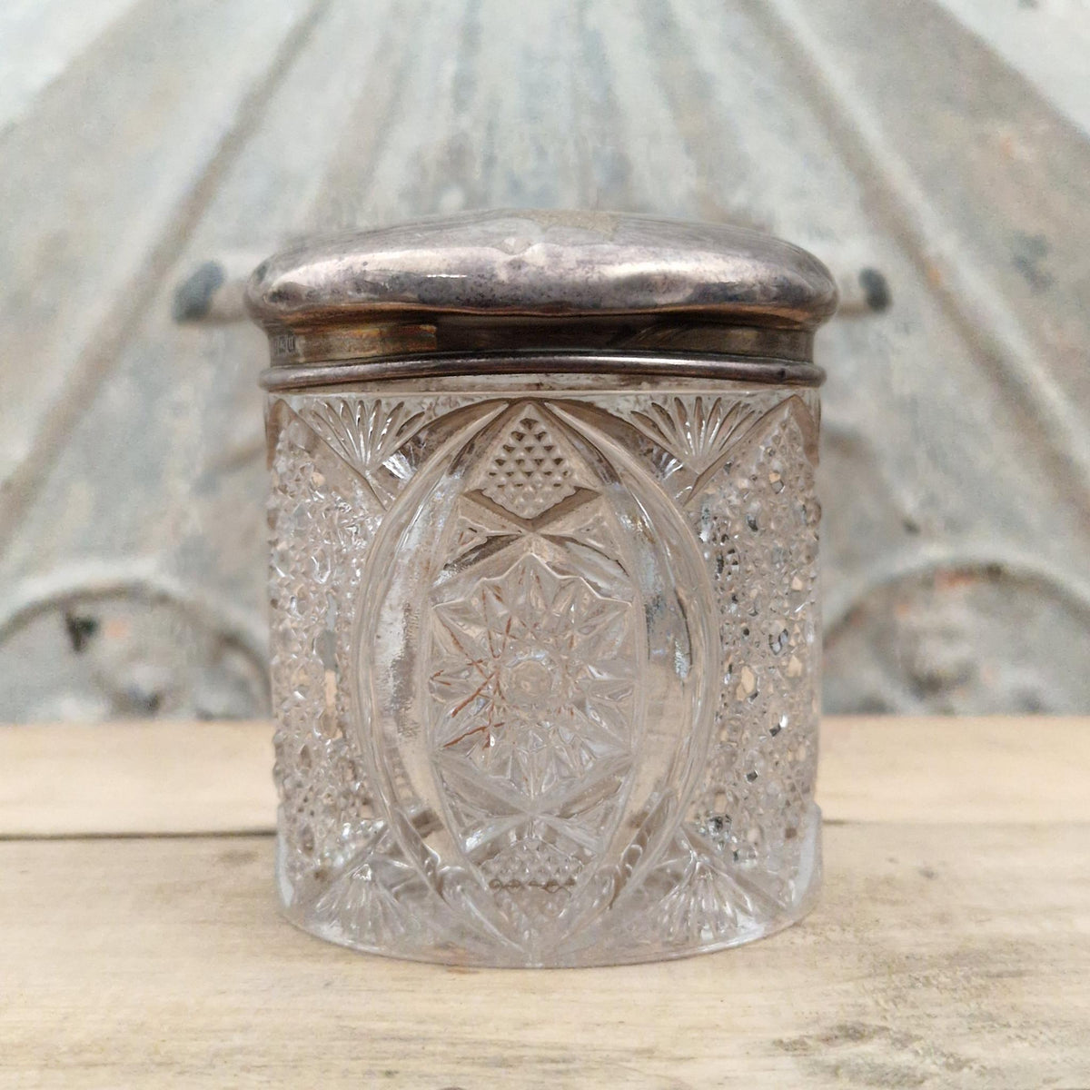 Antique glass and silver cosmetic bottle - Henry Matthews