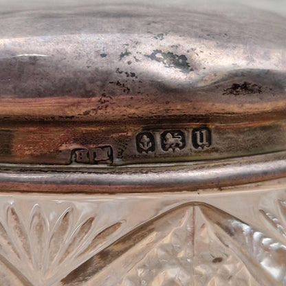 Antique glass and silver cosmetic bottle - Henry Matthews
