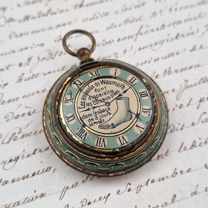 Rare watch-shaped box "Wasmuth Rings" - Late 19th century