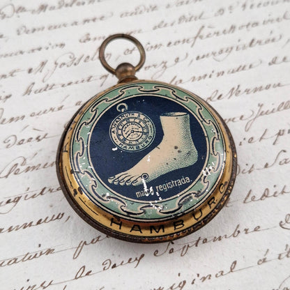 Rare watch-shaped box "Wasmuth Rings" - Late 19th century
