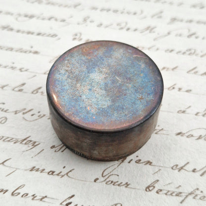 Ancien Godet à couleurs de peintre - Porcelaine & laiton
