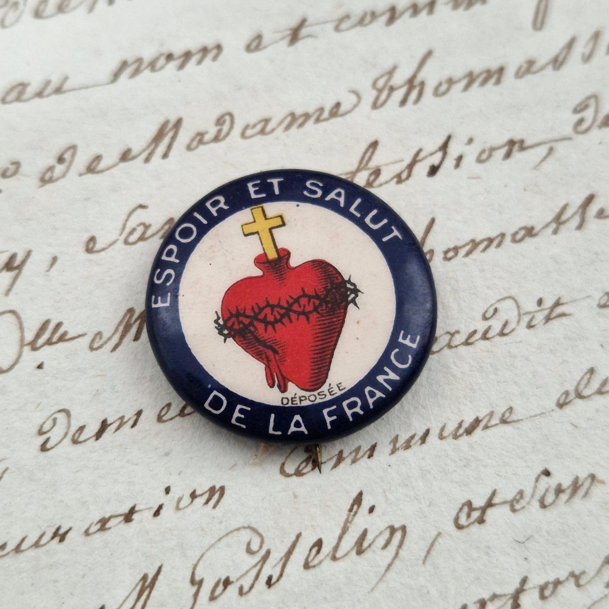 Ancien badge « Sacré-Cœur », 1914-1918 - WW1
