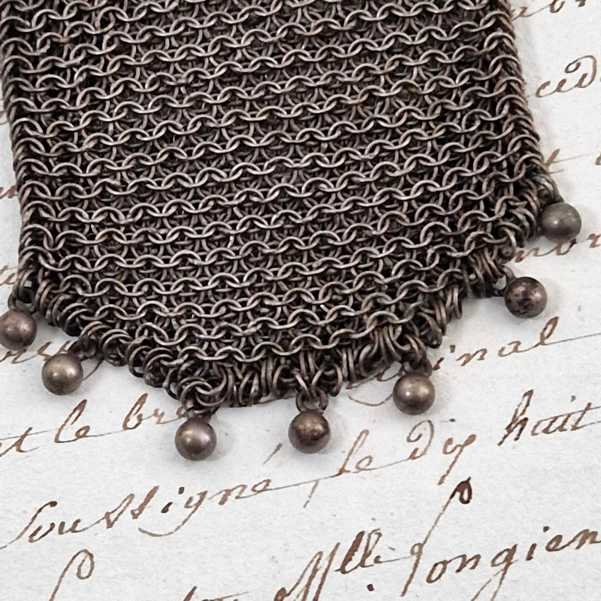 Ancienne aumônière « Porte-monnaie » en argent - vers 1900