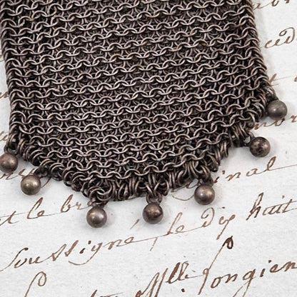 Ancienne aumônière « Porte-monnaie » en argent - vers 1900