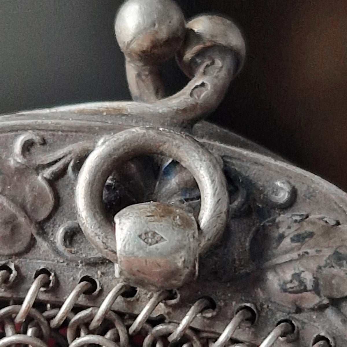 Ancienne aumônière « Porte-monnaie » en argent - vers 1900