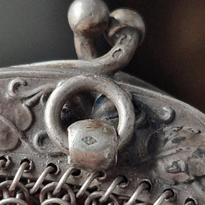 Ancienne aumônière « Porte-monnaie » en argent - vers 1900