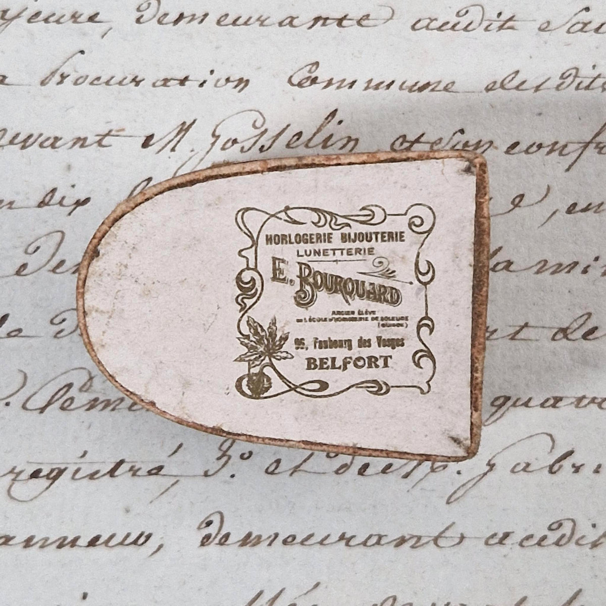 Ancienne Boîte « E. Bourquard » - Horlogerie, bijouterie, Belfort