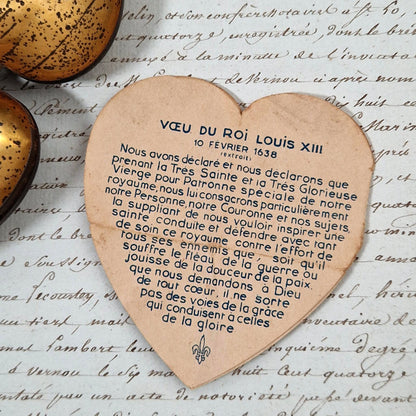 Boite Cœur / ex-voto du Congrès marial de Boulogne, 1938