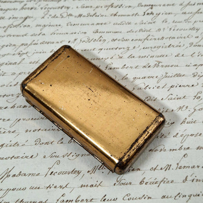 Ancien Coffret / Vitrine en métal doré - début XXe