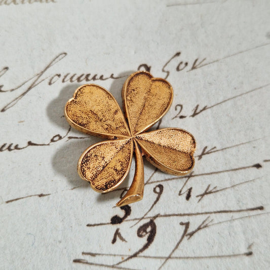 Ornement miniature « Trèfle à 4 feuilles » en laiton