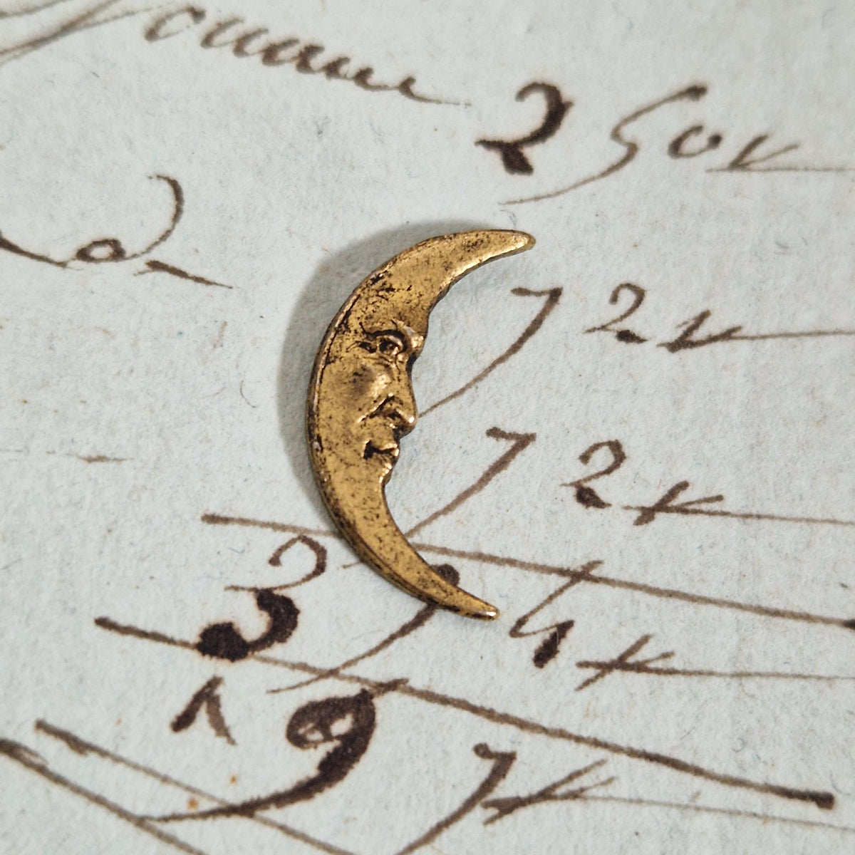 Ornement miniature « Lune » en laiton