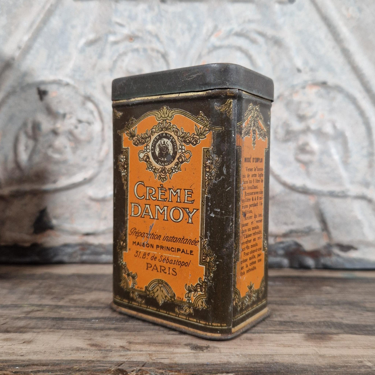 Ancienne boîte publicitaire « Crème Damoy  »