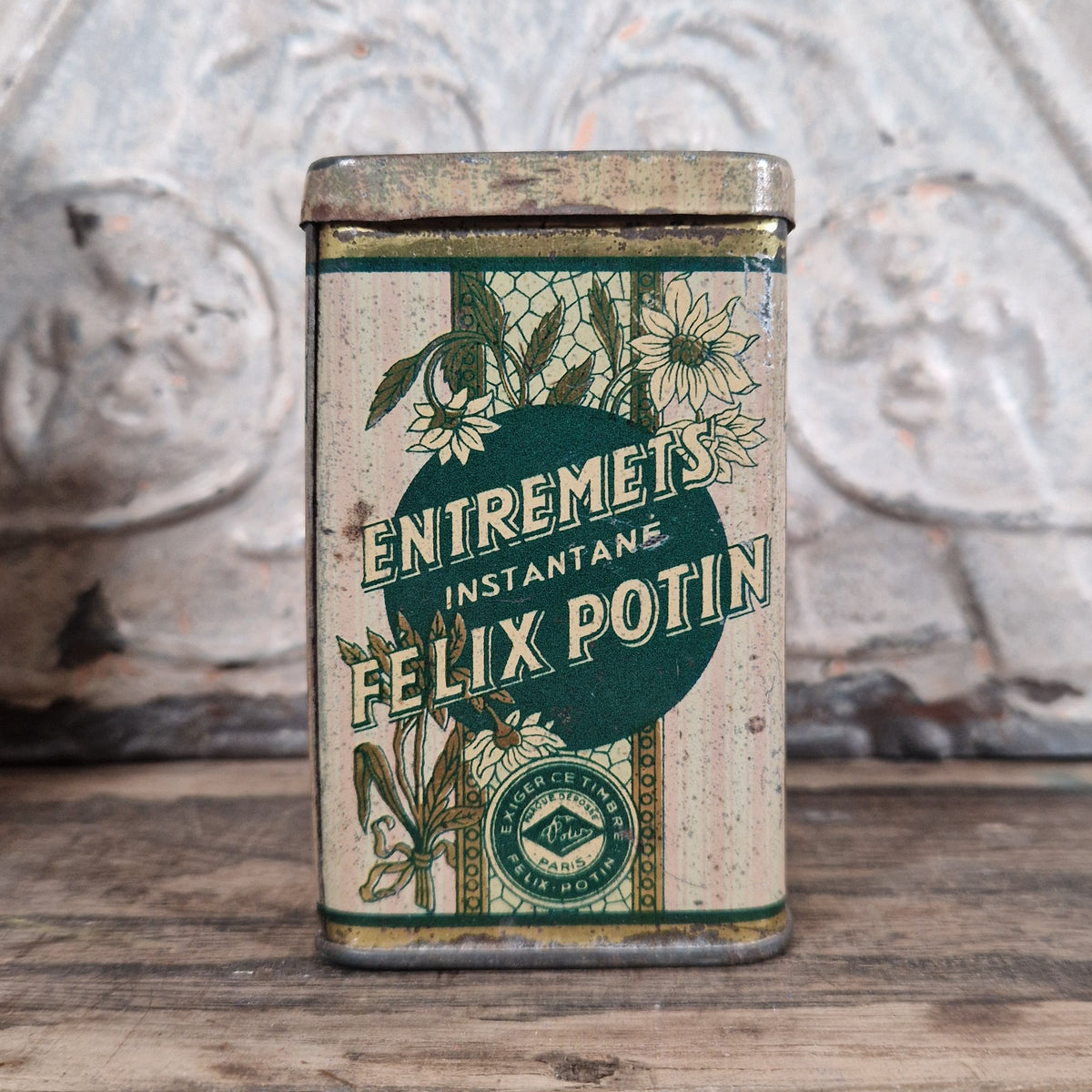 Félix Potin advertising tin "Instant dessert"