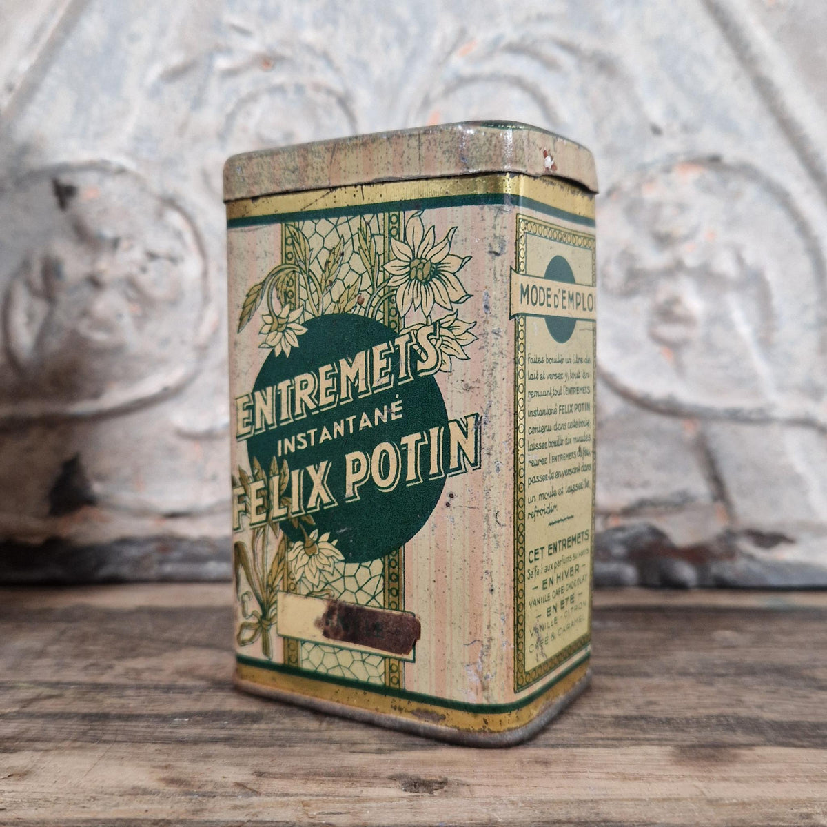Félix Potin advertising tin "Instant dessert"