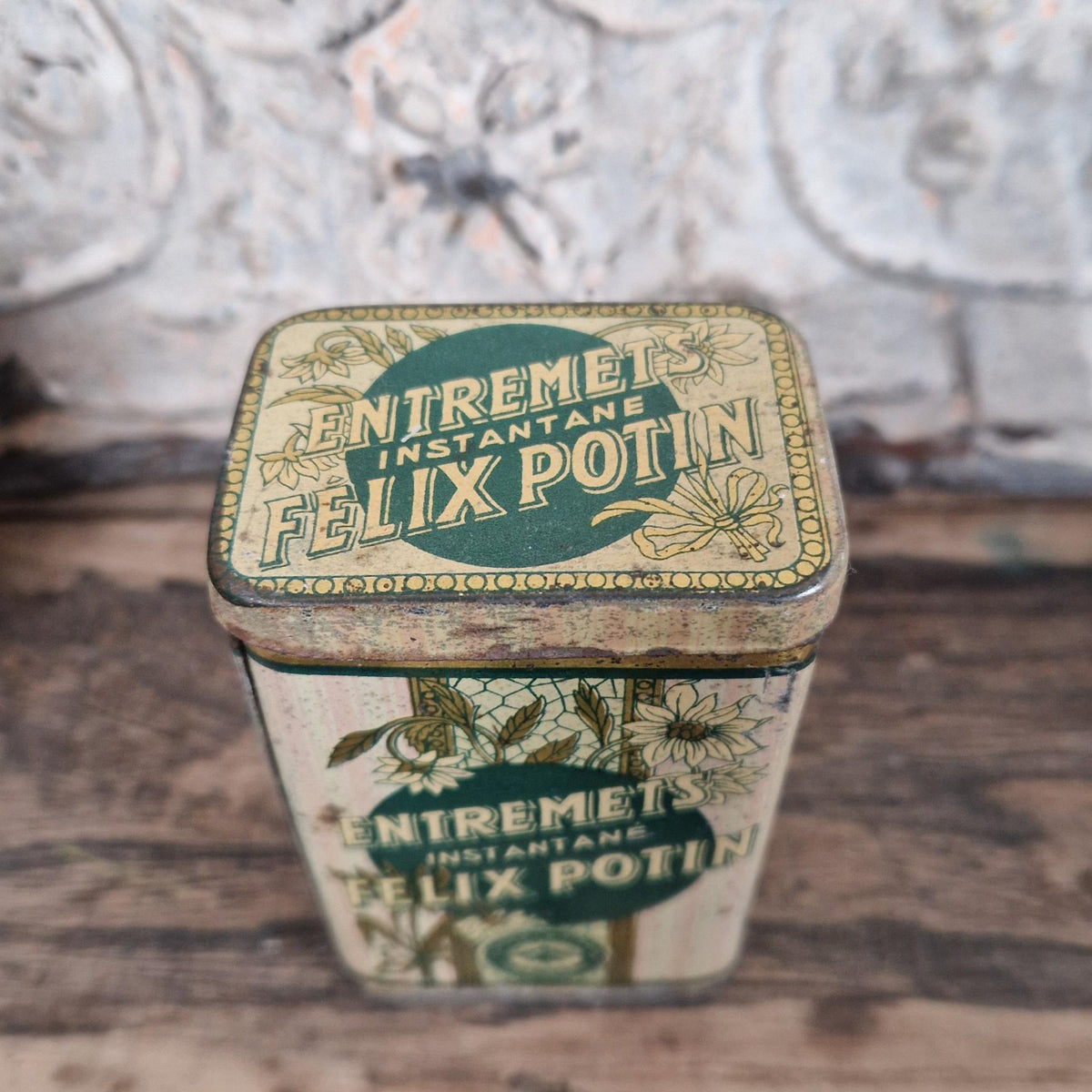 Félix Potin advertising tin "Instant dessert"