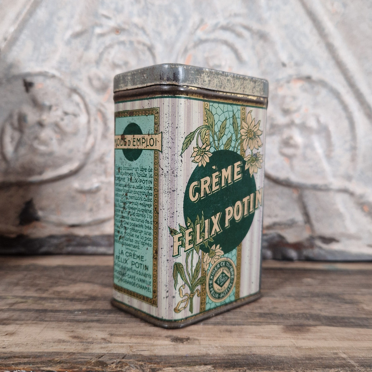 "Félix Potin Cream" advertising tin
