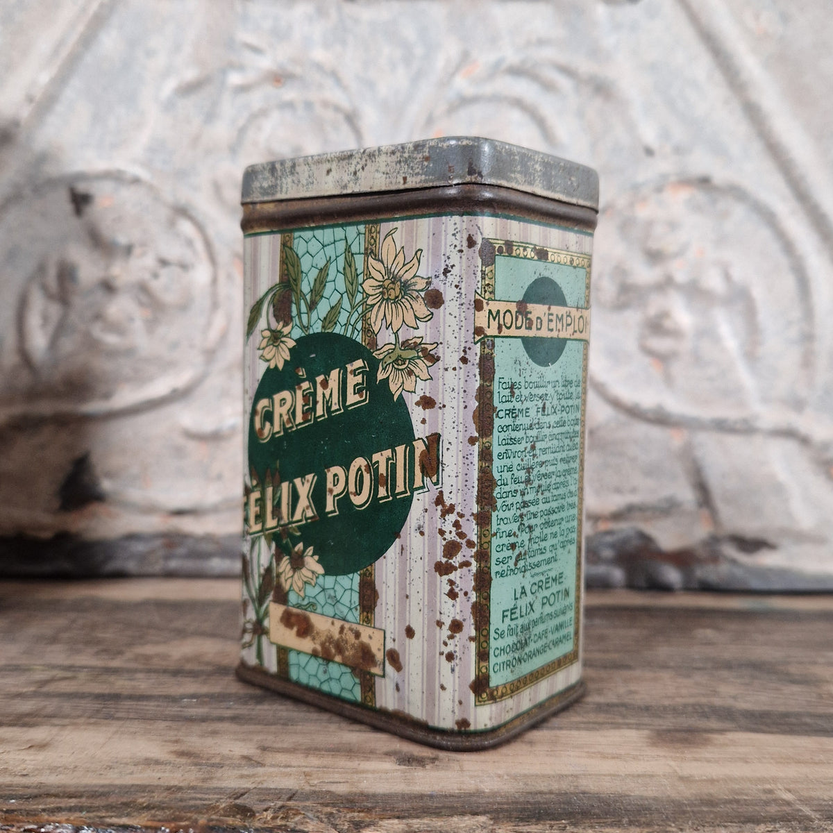 "Félix Potin Cream" advertising tin
