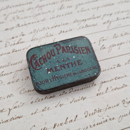 Vintage "Cachou Parisien mint" tin box