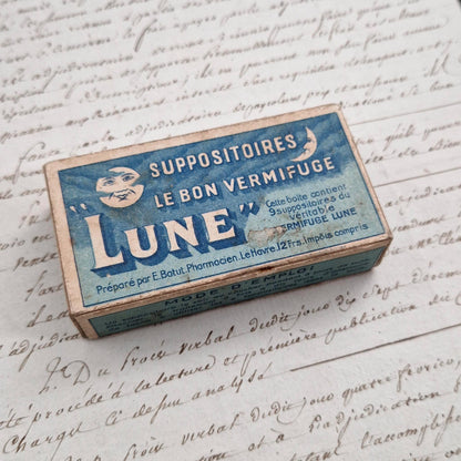 Rare ancienne boîte « Suppositoires LUNE »