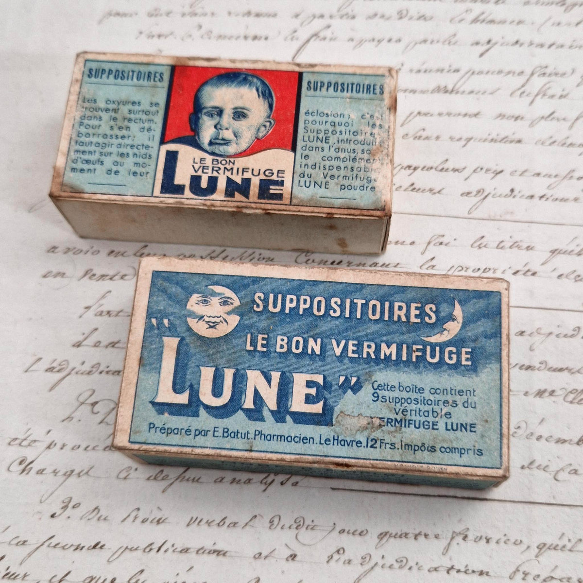Rare ancienne boîte « Suppositoires LUNE »