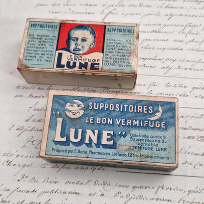 Rare ancienne boîte « Suppositoires LUNE »