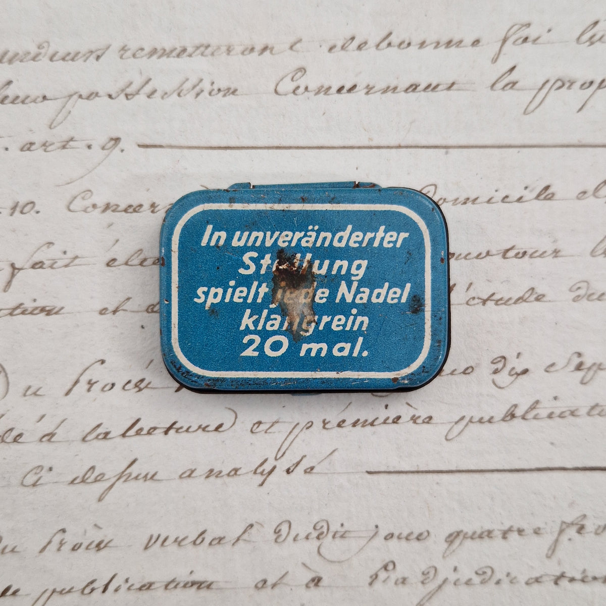 Boîte d’aiguilles de phonographe « Ours Blanc »