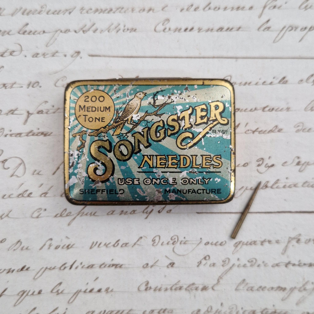 Boîte d'aiguilles pour gramophone « Songster »