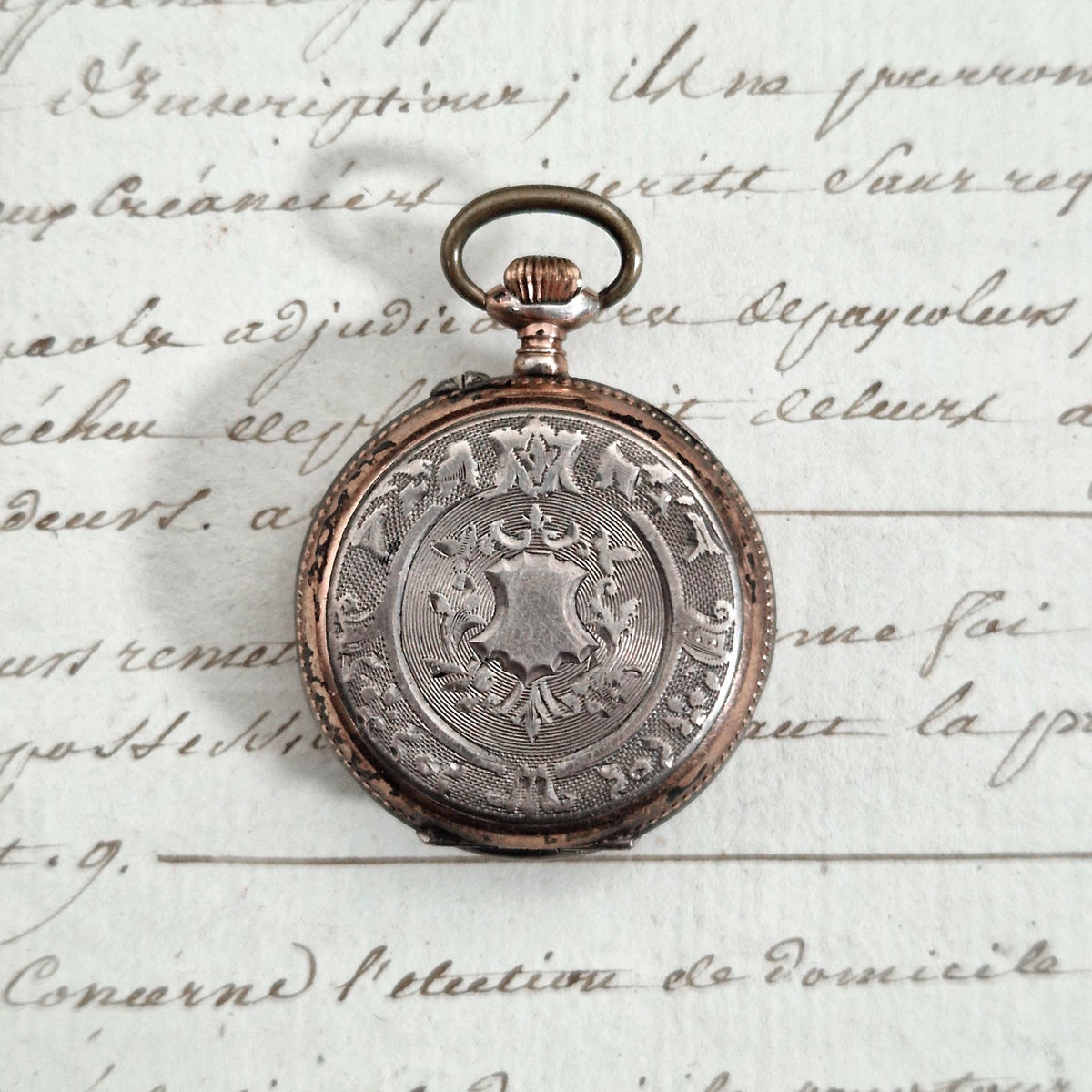 Ancienne montre de col fonctionnelle - Début XXe siècle