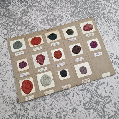 Collection of 14 antique polychrome seals
