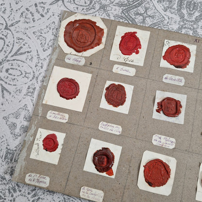 Plate of armorial seals and ancient coats of arms