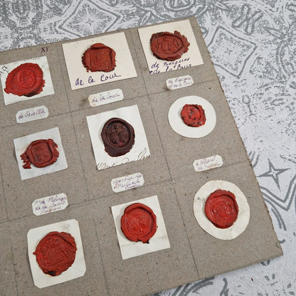 Plate of armorial seals and ancient coats of arms